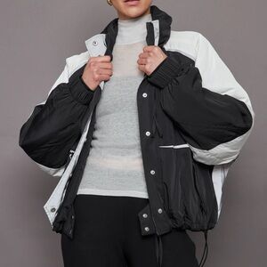 Esme Anorak - Black/ Soft White/ Reflective × 1 Black and White Women's Jacket